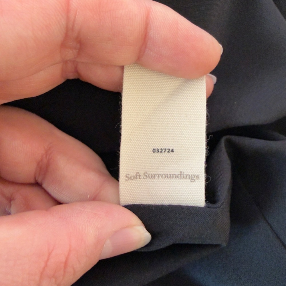 Soft Surroundings Midi Floral Tank Dress Size 1X Linen Blend Relaxed Neutral - Picture 8 of 10